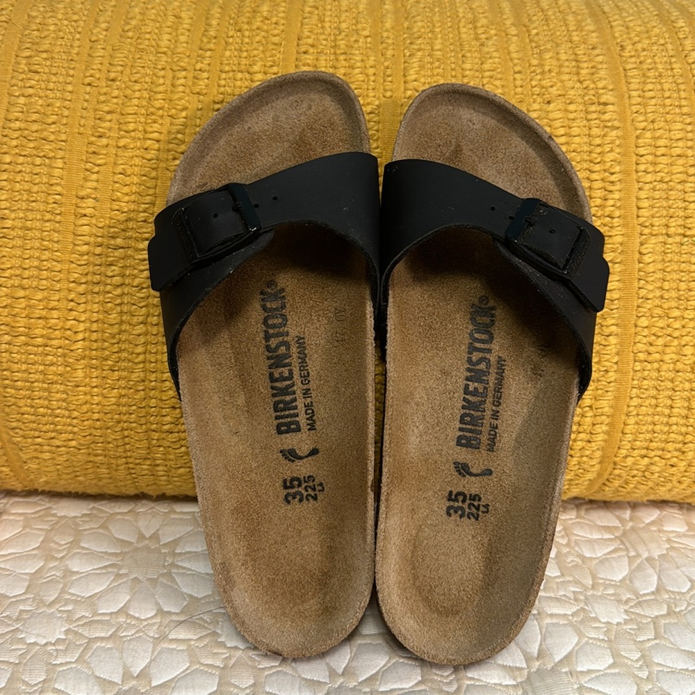 SOLD Black Madrid Birkenstock (Birko-Flor)